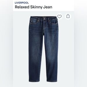 6P/28 Liverpool Dark Blue Non-Skinny Skinny Jeans (straight)